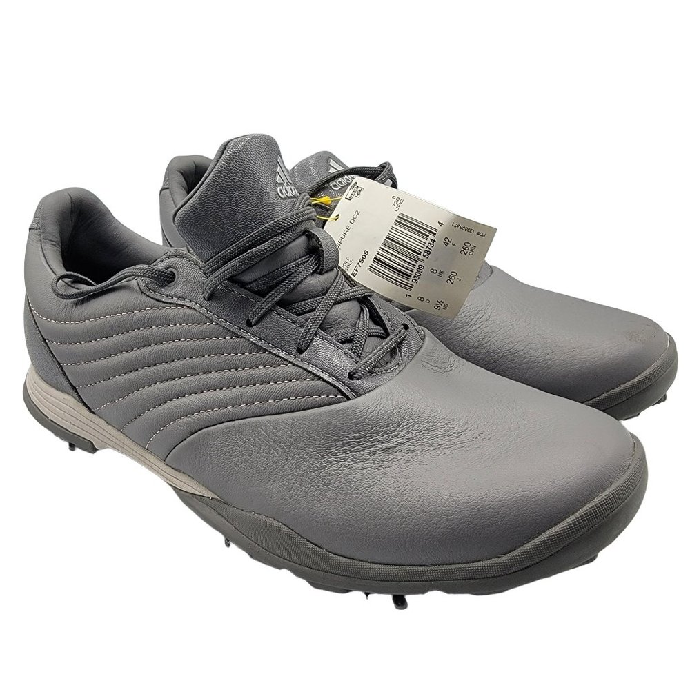 Adidas Adipure DC2 Golf Shoes Womens 9.5 Lace up 6 Spike Cleats Traction Gray